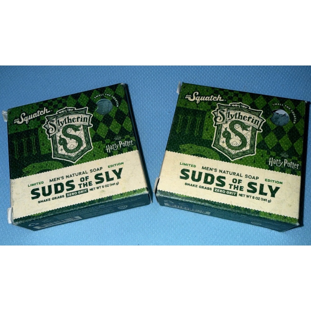 Dr. Squatch Soap Harry Potter Slytherin 2-pk 5oz NEW Limited Suds of the Sly